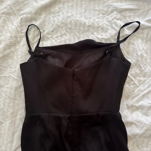 Azazie x Kendall & Kylie Sheath Pleated Stretch Satin Floor Length Mermaid Dress - Picture 5 of 6